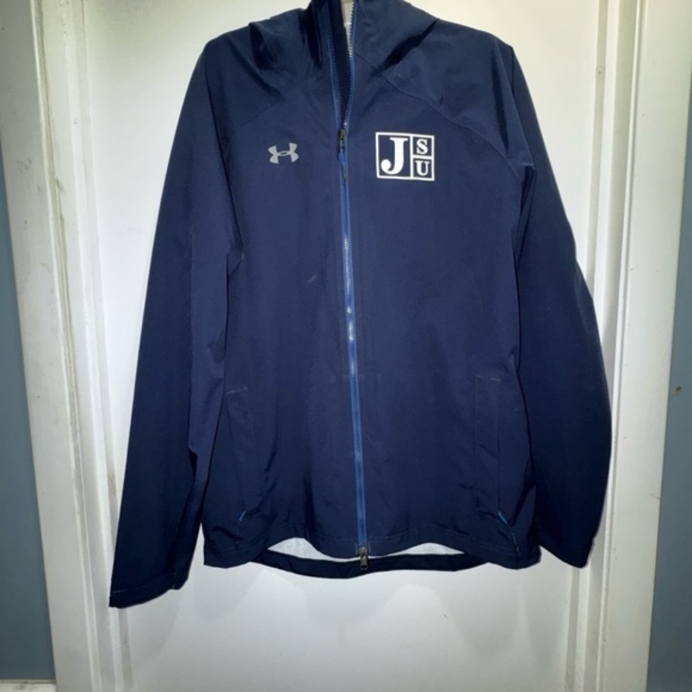Under Armour Men’s Navy JSU Team‎ Issue Rain Jacket Med EUC